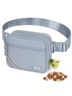 Dog Walking Bag 3-in-1 Crossbody Fanny Pack Treat Pouch Light Blue